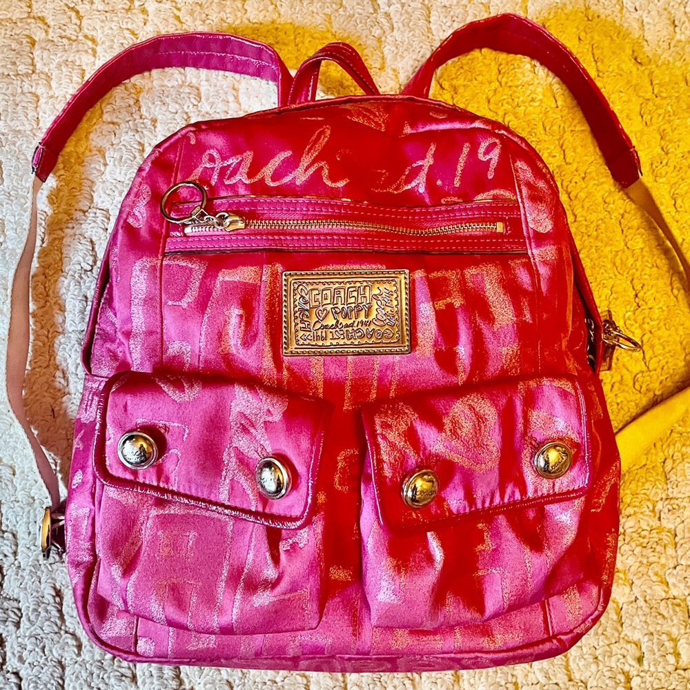 Coach Limited Edition RARE Poppy Story
Patch Backpack